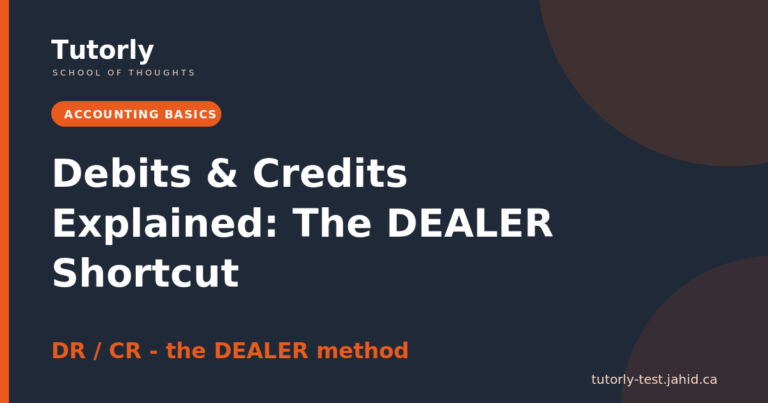 Debits and Credits Explained: The DEALER Shortcut