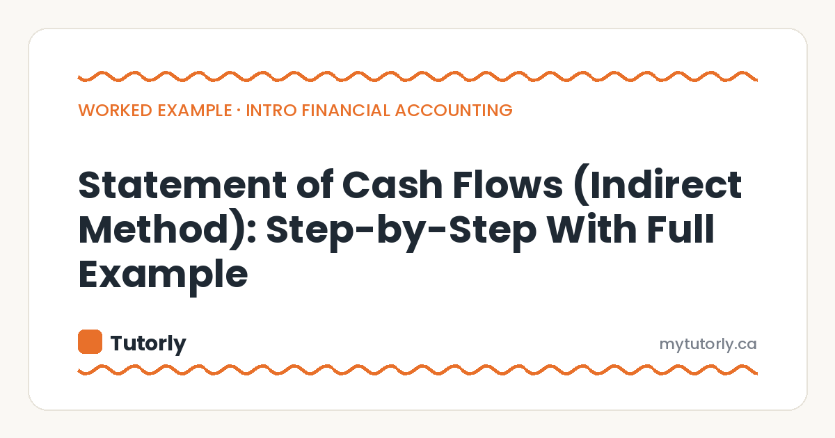 Statement of Cash Flows (Indirect Method): Step-by-Step With Full Example